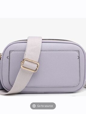 Lavender Crossbody Bag with Adjustable Strap